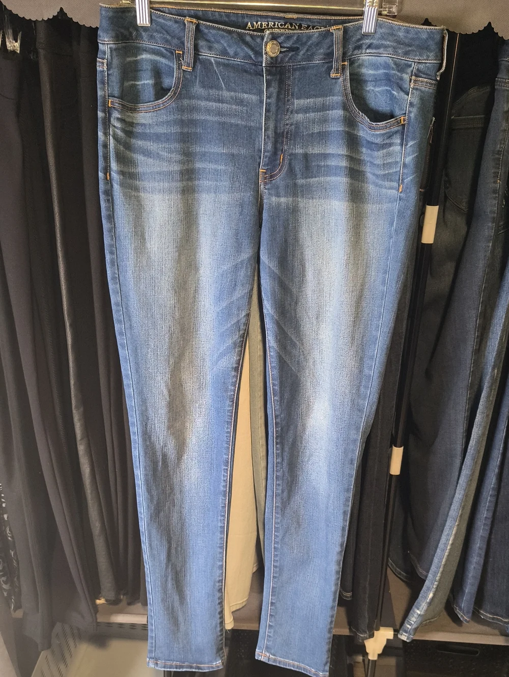 Jegging Stretch w/31" Inseam American Eagle Women's Size 14 Jeans 842 - Picture 7 of 8